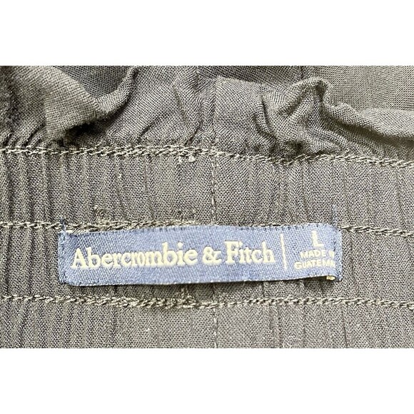 Abercrombie & Fitch Womens Pants Black L Pull On Wide Leg Lagenlook Minimalist - Picture 4 of 8